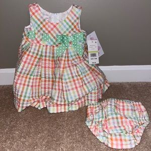 Brand New Bonnie Baby Dress Set